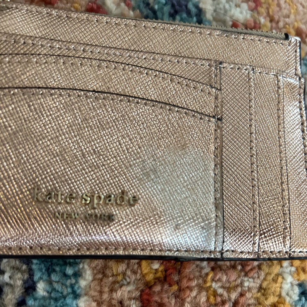 Kate Spade Spencer Rose Gold Small Slim Wallet Wristlet - Picture 3 of 5